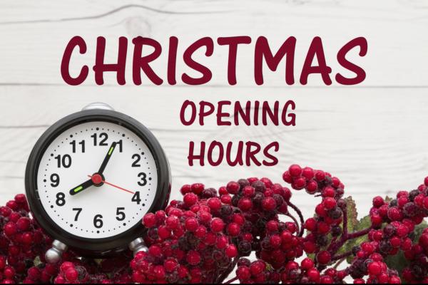 Christmas Opening Times 20225/26